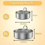 Automatic Stainless Steel Drinking Bowl for Pets - Water Fountain