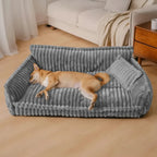 Large Dog Sofa Bed with Washable Cover and Elevated Edges