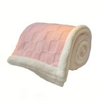 Reversible Sherpa and Fleece Throw Blanket – Cozy Plaid Design