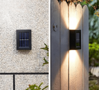 Outdoor Wall Lights with Solar Power and Dual Up/Down Illumination