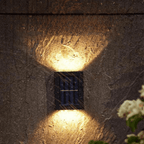 Outdoor Wall Lights with Solar Power and Dual Up/Down Illumination