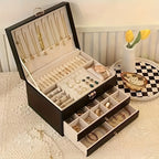 Elegant Multi-Drawer Jewelry Organizer – Stylish Storage Box