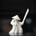Elegant Martial Arts-Inspired Ceramic Incense Stand