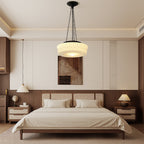 Retro Milk Glass Hanging Light Fixture