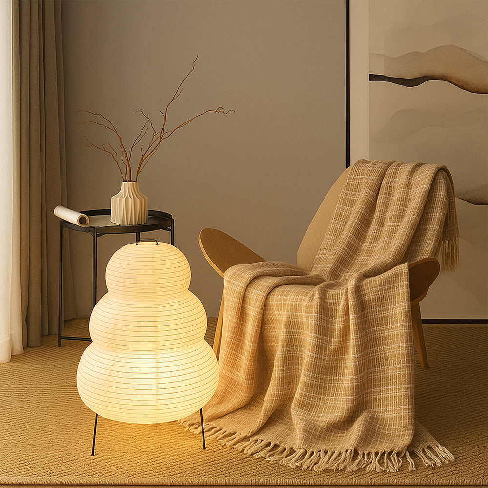 Floor Lamp Made of Japanese Rice Paper
