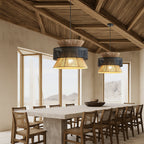 Wabi-Sabi Pendant Light in Japanese Woven Rattan Design