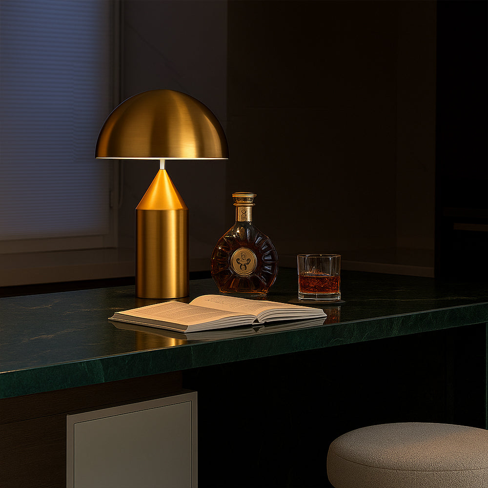 Contemporary Wireless Dome-Shaped Table Light
