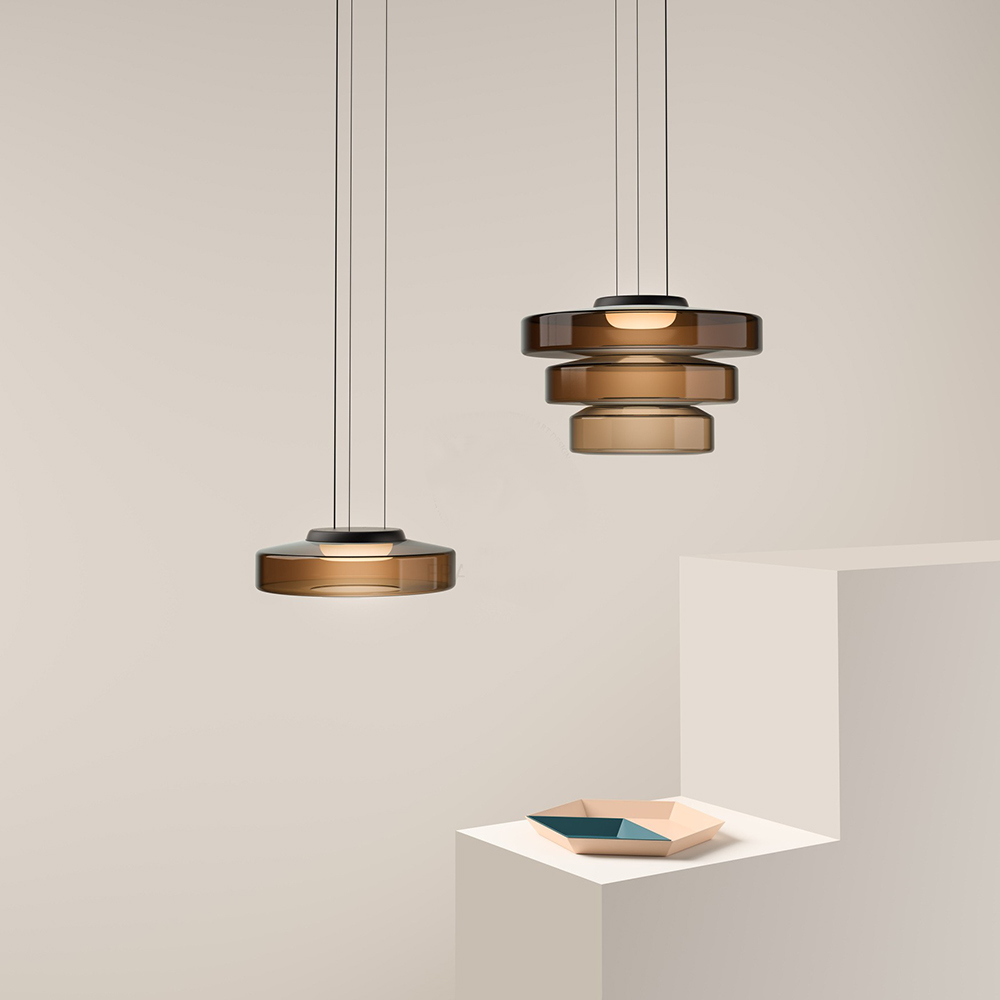 Bauhaus Inspired Hanging Light – Glass Pendant Fixture