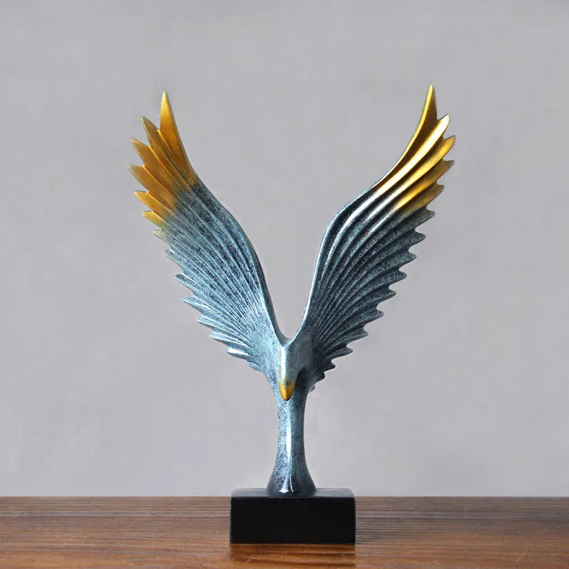 Resin Art Eagle Figurine – Eye-Catching Decor for Home and Office