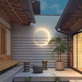 Round Outdoor Wall Light Featuring Ring Design
