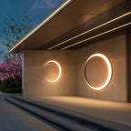 Round Outdoor Wall Light Featuring Ring Design