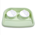 Sustainable Double Pet Dish for Effortless Dining
