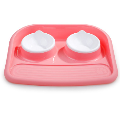 Sustainable Double Pet Dish for Effortless Dining