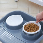Sustainable Double Pet Dish for Effortless Dining