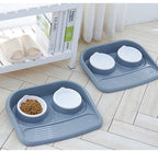 Sustainable Double Pet Dish for Effortless Dining