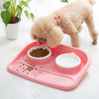 Sustainable Double Pet Dish for Effortless Dining