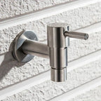 Outdoor Stainless Steel Tap – Dual Outlet Wall Faucet