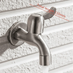 Outdoor Stainless Steel Tap – Dual Outlet Wall Faucet