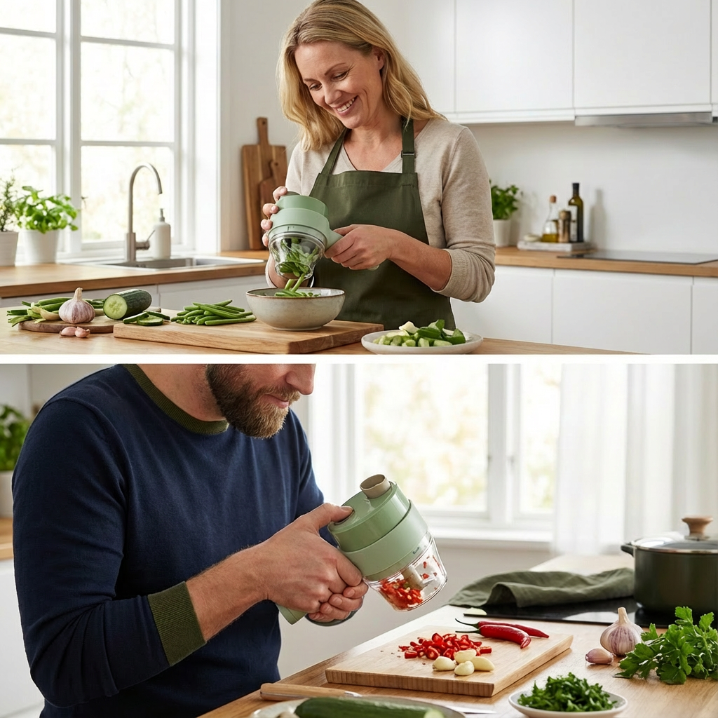 Wireless Electric Food Processor - Vegetable Chopper for Kitchen