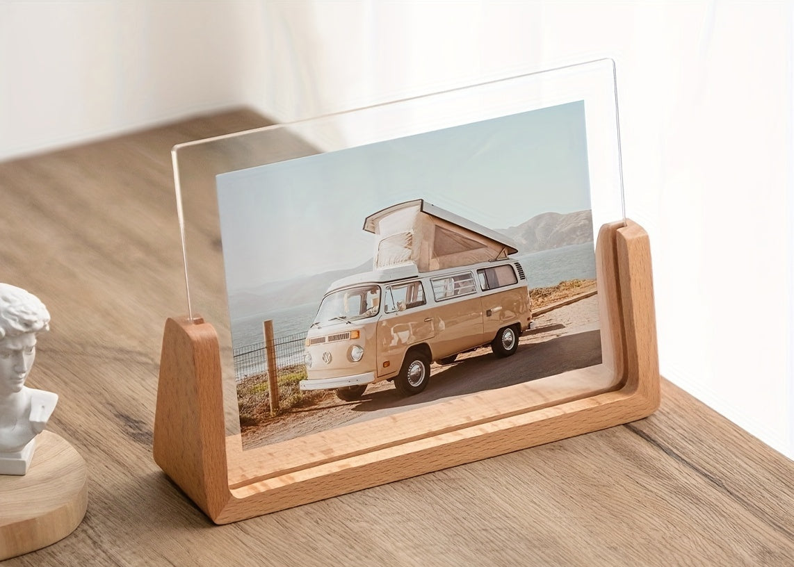 Acrylic Display Frame in U-Shape – Modern Minimalist Photo Holder
