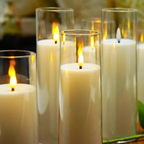 9-Piece Acrylic LED Candle Set with Remote and Timer – Safe Flickering Decor
