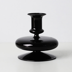 Sophisticated Black Glass Holders for Taper Candles - Unique Home Decor