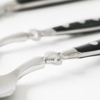 Sleek Black Stainless Steel Dining Cutlery Collection