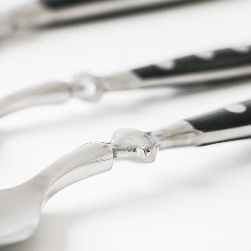 Sleek Black Stainless Steel Dining Cutlery Collection