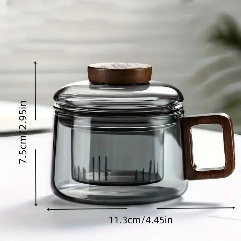 Refined Glass Tea Brewer with Strainer and Lid
