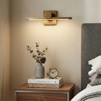 Brass Wall Light Fixture with LED – Adjustable Picture Lighting for Art, Antique Style, 15.7 to 39.4 Inches