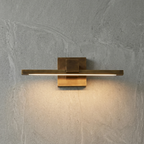 Brass Wall Light Fixture with LED – Adjustable Picture Lighting for Art, Antique Style, 15.7 to 39.4 Inches