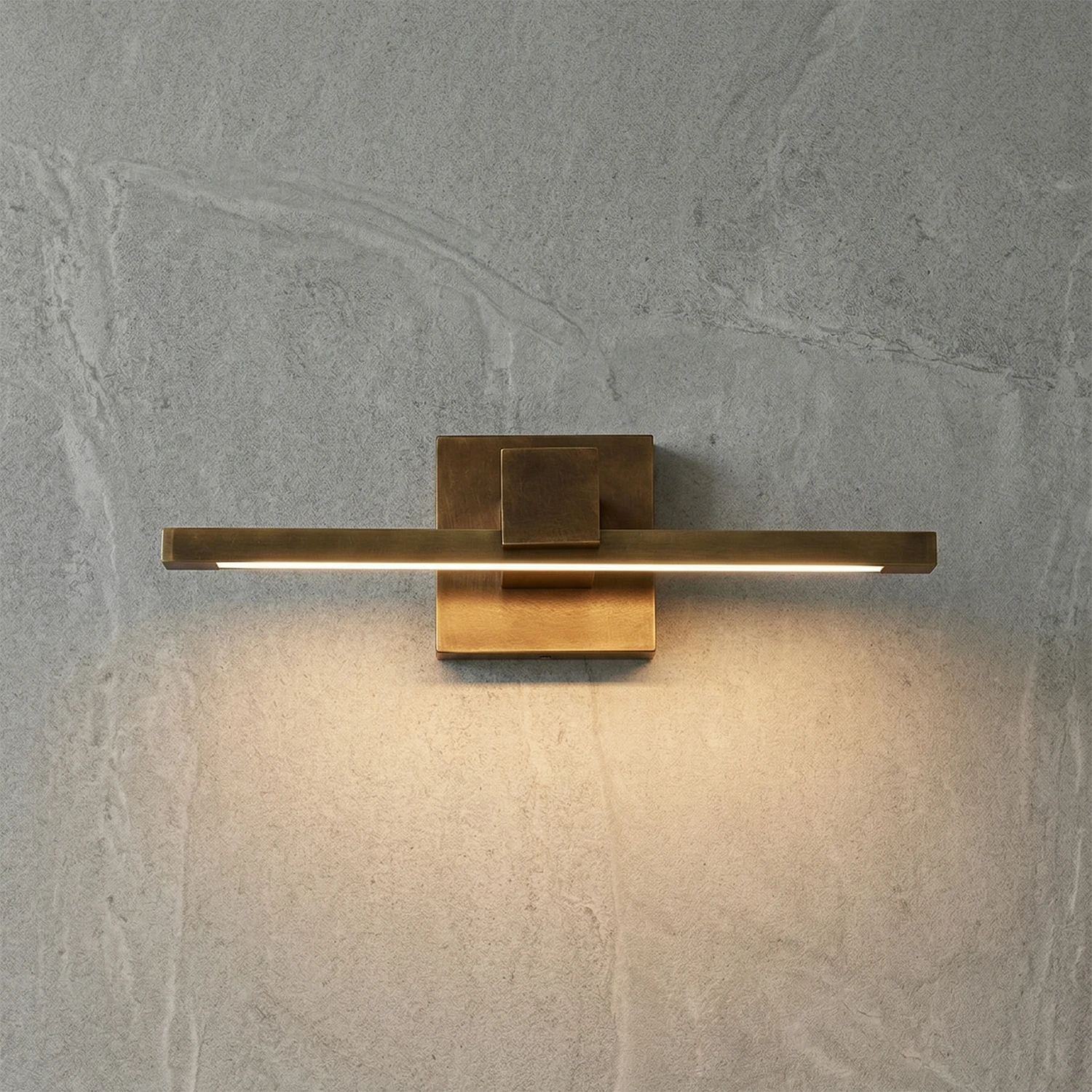 Brass Wall Light Fixture with LED – Adjustable Picture Lighting for Art, Antique Style, 15.7 to 39.4 Inches