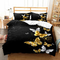 Sophisticated Butterfly Print King Size Bedding Set