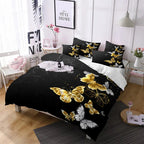 Sophisticated Butterfly Print King Size Bedding Set