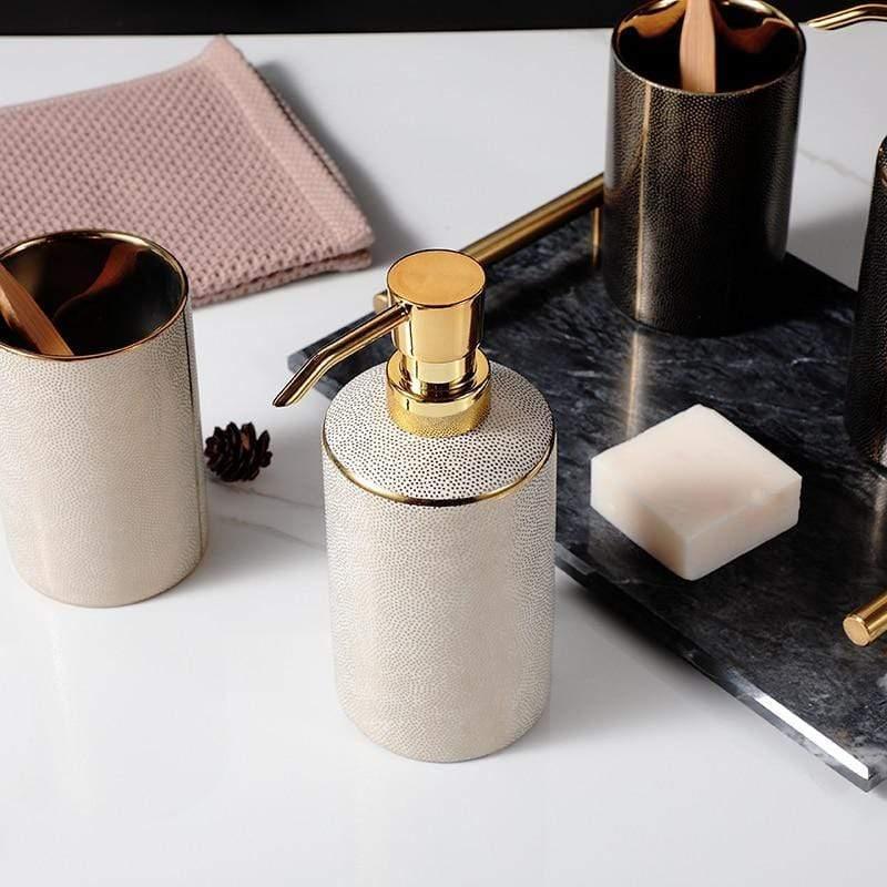 Sophisticated Ceramic Bathroom Accessory Set