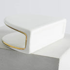 Chic Ceramic Napkin Organizer with Gold Accent