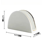 Chic Ceramic Napkin Organizer with Gold Accent