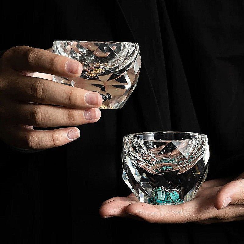 Luxurious Faceted Glass Tumbler