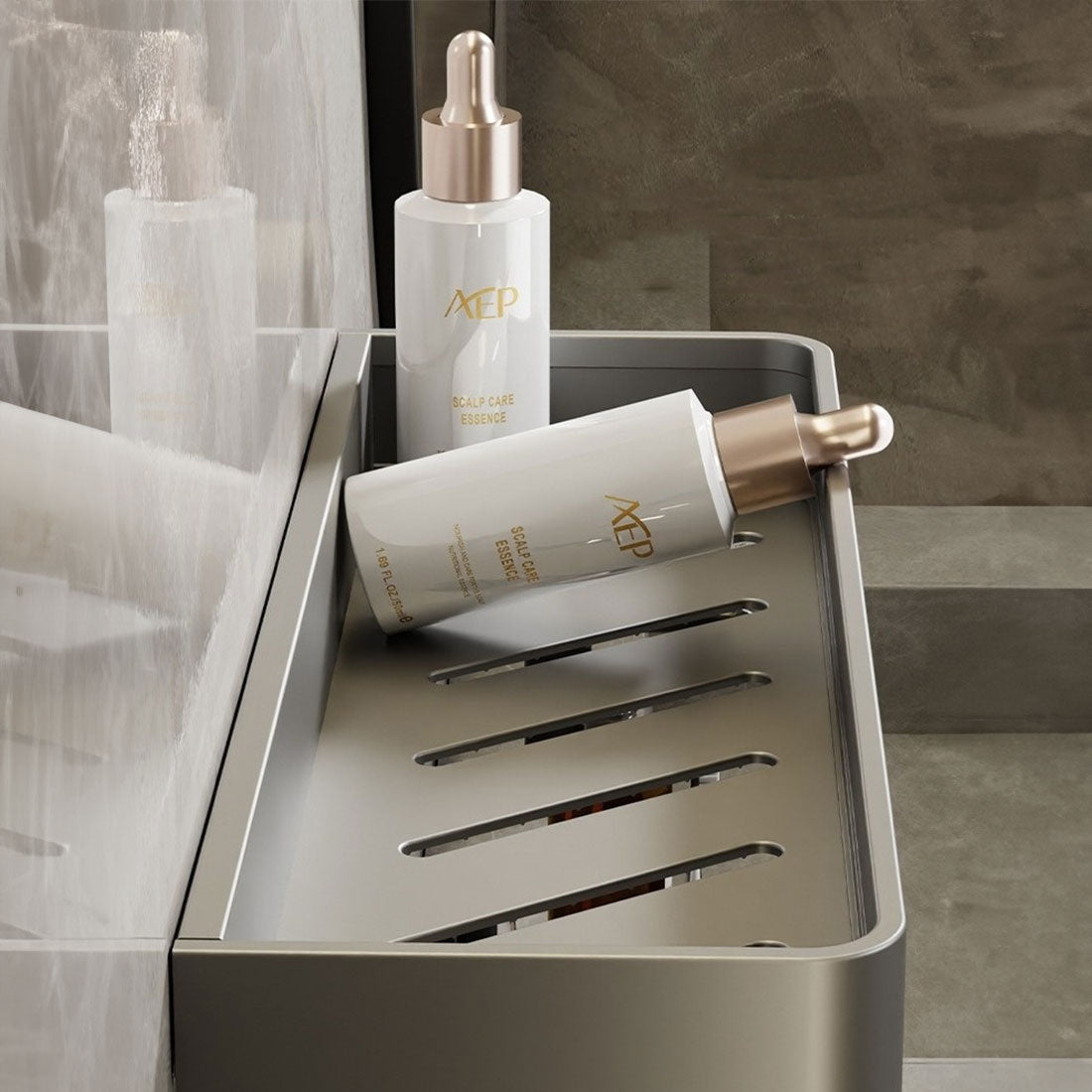 Sleek Wall-Mounted Storage Shelf for Modern Bathrooms
