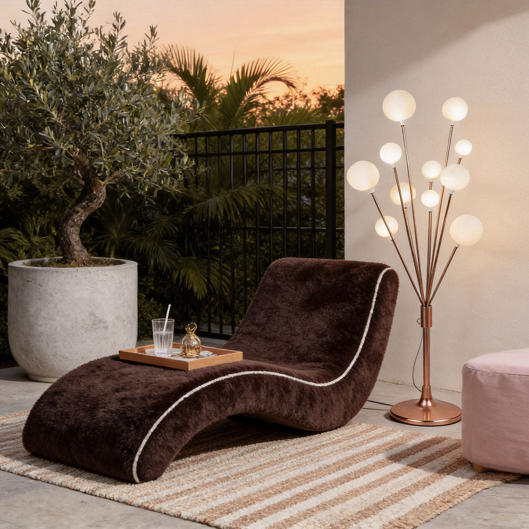 Floor Lamp with Joyful Fruit Tree Design – Available in Gold and Silver