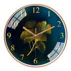 10-Inch Decorative Clock with Silent Quartz Movement and Floral Design