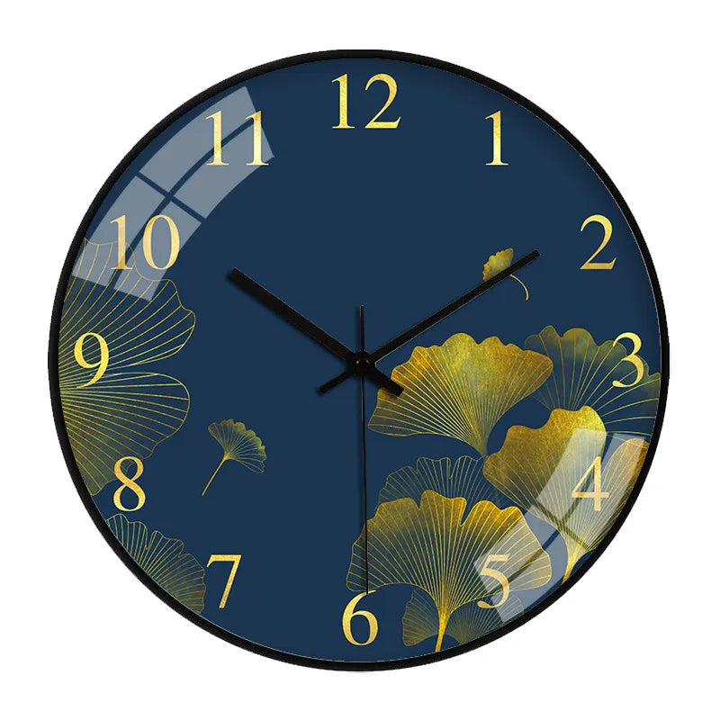 10-Inch Decorative Clock with Silent Quartz Movement and Floral Design