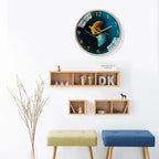 10-Inch Decorative Clock with Silent Quartz Movement and Floral Design