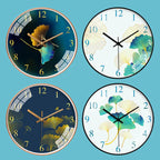 10-Inch Decorative Clock with Silent Quartz Movement and Floral Design