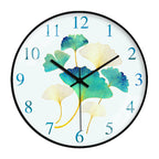 10-Inch Decorative Clock with Silent Quartz Movement and Floral Design