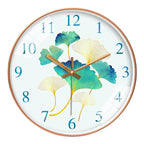 10-Inch Decorative Clock with Silent Quartz Movement and Floral Design