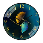 10-Inch Decorative Clock with Silent Quartz Movement and Floral Design