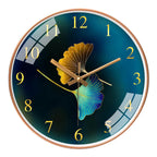 10-Inch Decorative Clock with Silent Quartz Movement and Floral Design