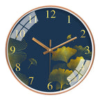 10-Inch Decorative Clock with Silent Quartz Movement and Floral Design