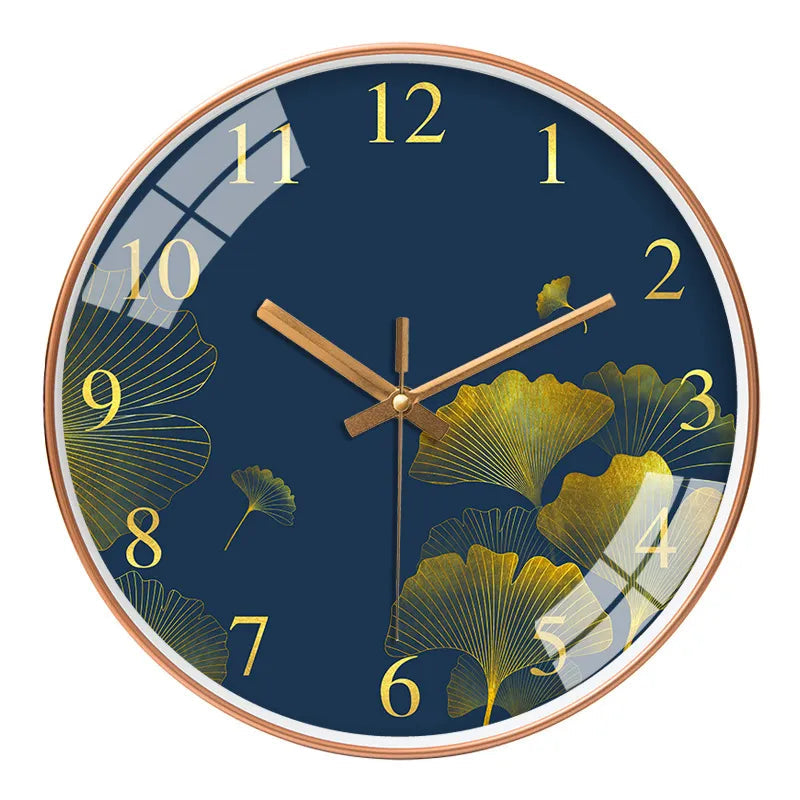 10-Inch Decorative Clock with Silent Quartz Movement and Floral Design